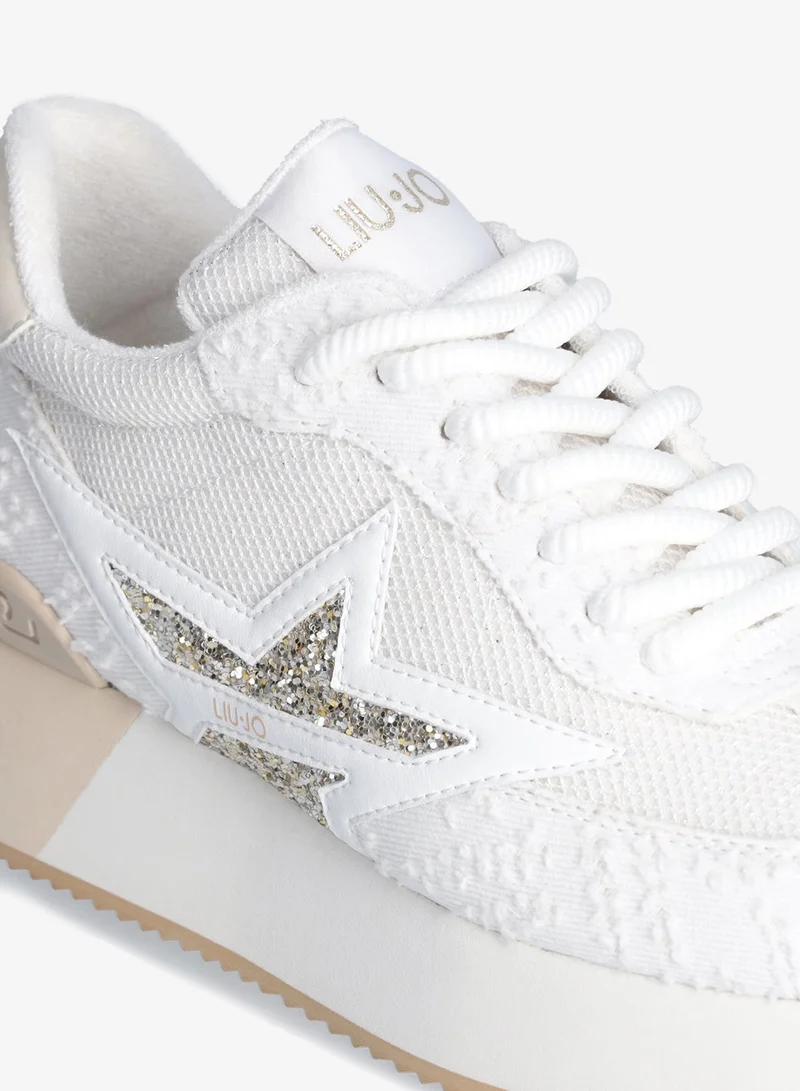 ليو جو أحذية رياضية بكعب سميك من الدنيم