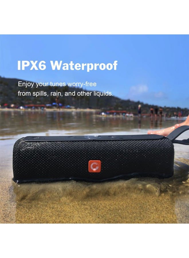 Doss E-Go II Bluetooth Speaker with 12W Superior Sound, Loud Bass, IPX6 Waterproof, Built-in Mic, 12H Playtime, for Pool, Beach, Outdoor, and Travel - Image 3