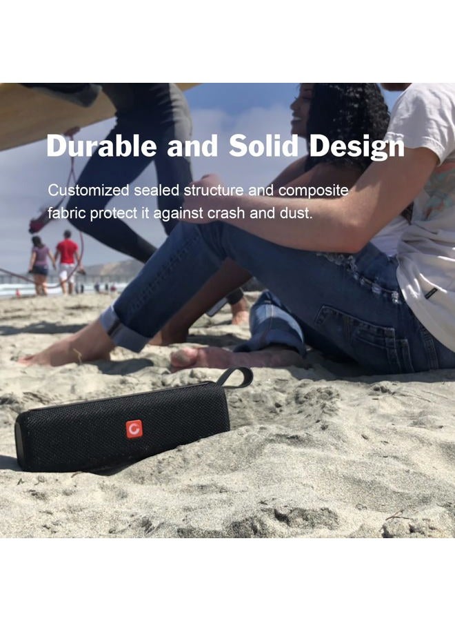 Doss E-Go II Bluetooth Speaker with 12W Superior Sound, Loud Bass, IPX6 Waterproof, Built-in Mic, 12H Playtime, for Pool, Beach, Outdoor, and Travel - Image 4