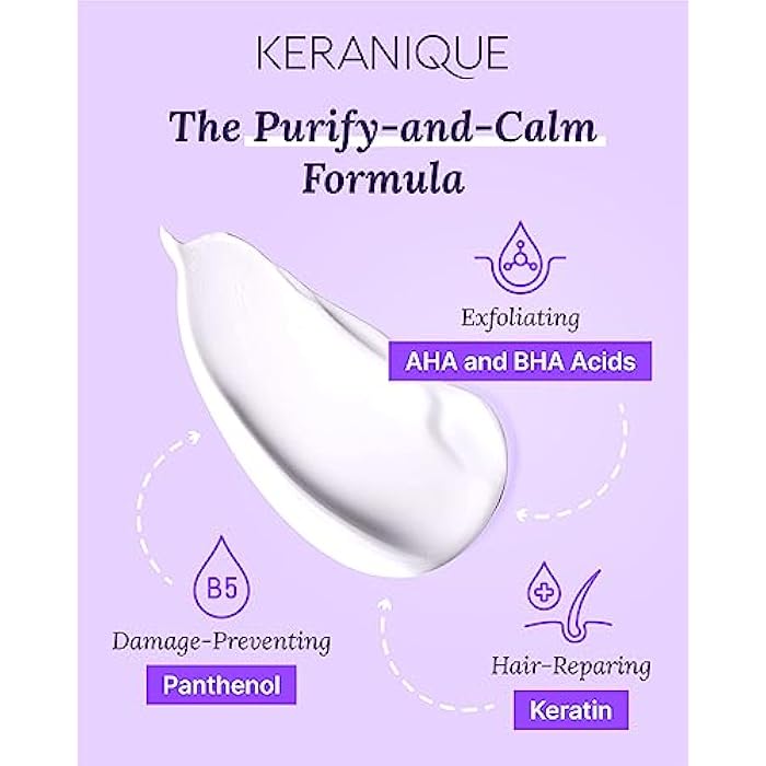 Keranique Scalp Restoring Conditioner for Women - Moisturizing & Exfoliating for Dry Scalp - Sulfate-Free, Gentle for Colored Hair - Deep Conditioner for Damaged Hair with Keratin - Image 3
