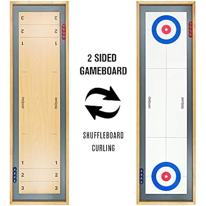 GoSports Shuffleboard and Curling 2 in 1 Board Games - Classic Tabletop or Giant Size - Choose Your Style - Image 4