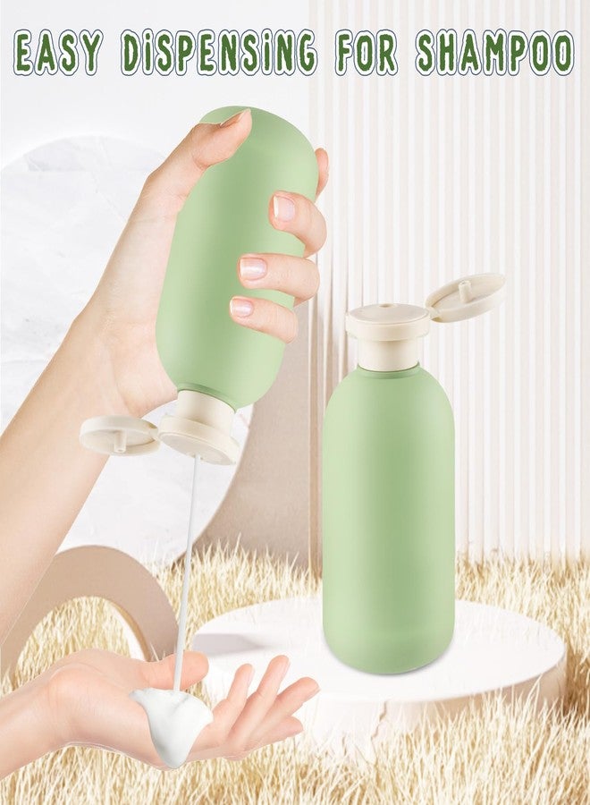 USRommaner 6 Pack 6.7 oz/200ml Plastic Travel Shampoo Bottle,Empty Refillable Squeeze Bottles with Flip Cap,Lotion Container for Cream,Toiletries,Conditioner-Free Silicone Funnel (Green) - Image 4