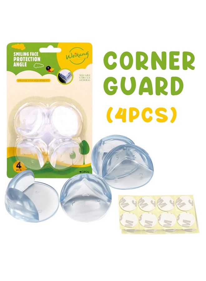 Party Propz Baby Safety Edge Corner Guard Transparent (Pack Of 1 4Pcs Per Pack) ; Table Corner Protection For Babies;Dressing Table Bed Corner Guard;Corner Angle Protection  - Image 3