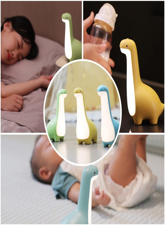 ipalmay Cute Dinosaur Night Light, Brightness Adjustable Baby Bedside Night Lamp USB Recharging, Nursery Room Decor Kids Toddlers Night Light, Dinosaur Gifts for Birthday, Christmas, Green - Image 3