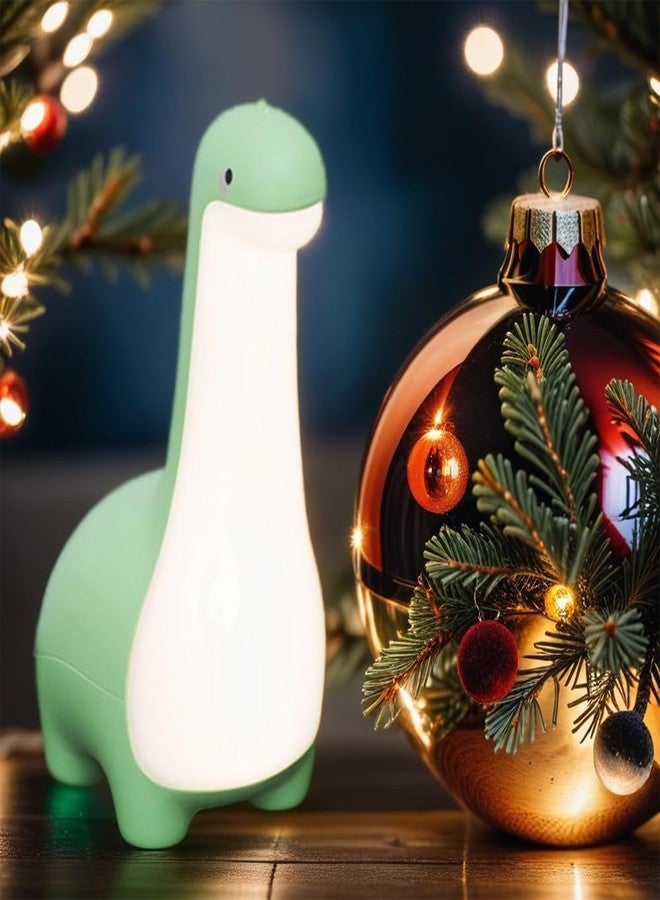 ipalmay Cute Dinosaur Night Light, Brightness Adjustable Baby Bedside Night Lamp USB Recharging, Nursery Room Decor Kids Toddlers Night Light, Dinosaur Gifts for Birthday, Christmas, Green - Image 1