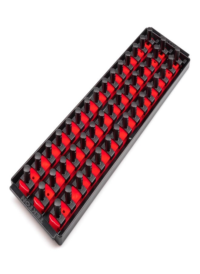 TEKTON 1/2 Inch Drive 3-Rail Socket Organizer Set, Red (45-Tool) | OST27145 | Made in USA - Image 1