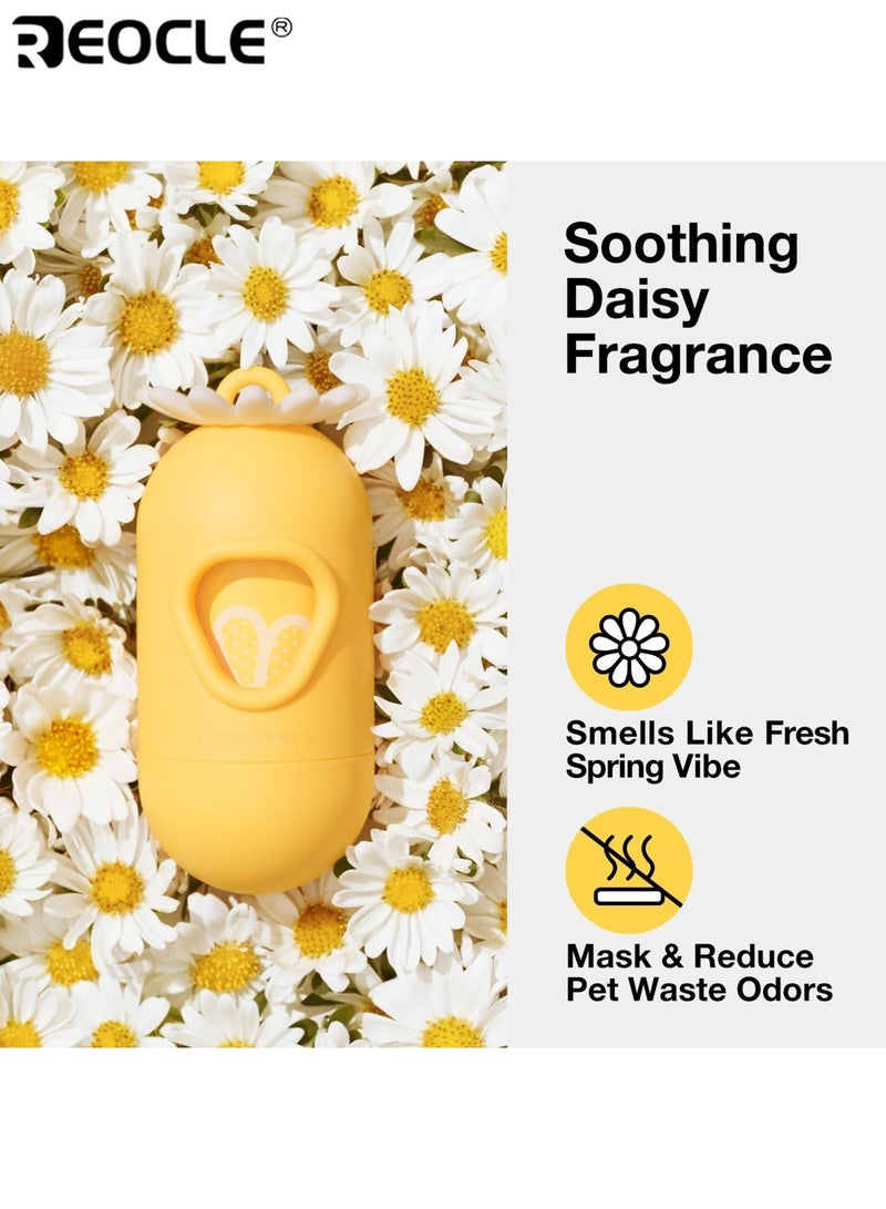 ريوكل 6 قطع من موزعات أكياس فضلات الكلاب بتصميم مانع للتسرب وأكياس سميكة للغاية وحاملات أكياس نفايات الحيوانات الأليفة مع خاصية مقاومة التمزق لتنظيف نزهة الكلب - Image 5