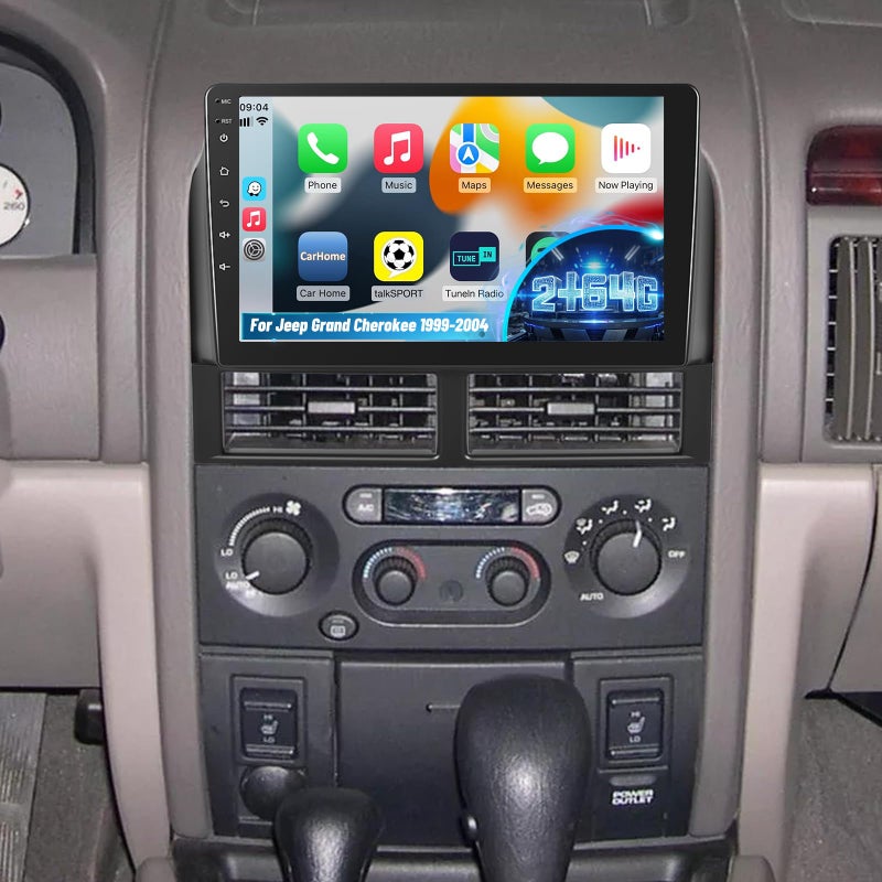 EKAT [2G+64G] for Jeep Grand Cherokee Radio 1999-2004, 9 inch Touch Screen Android Car Stereo, Carplay/Android Auto/Hi-Fi Audio/1080P/SWC/Bluetooth - Image 1