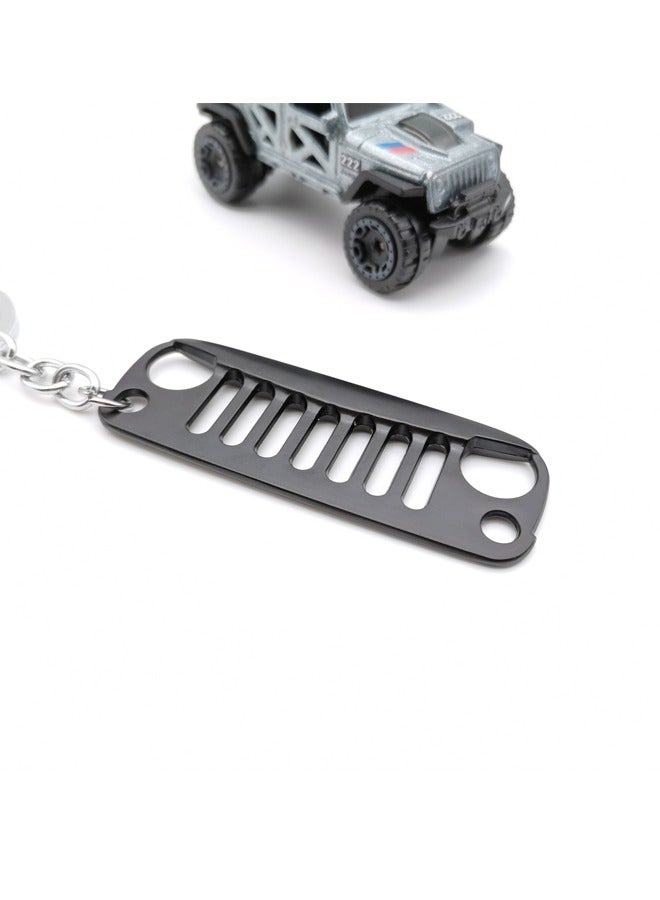 Bukela Auto Grille Key Chain, Key Chain Accessories Laser Cut 304 Stainless Steel, Key Chain Rings, Suitable For Most Car Keys Will Never Rust, Bend - Image 2