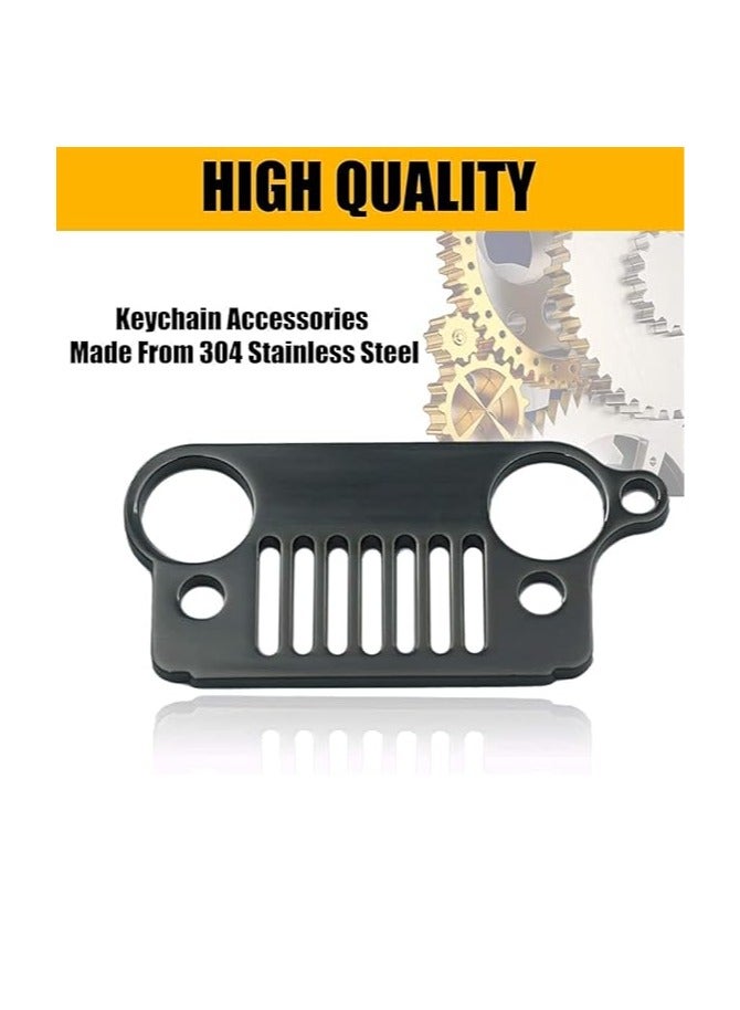 Bukela Auto Grille Key Chain, Key Chain Accessories Laser Cut 304 Stainless Steel, Key Chain Rings, Suitable For Most Car Keys Will Never Rust, Bend - Image 4