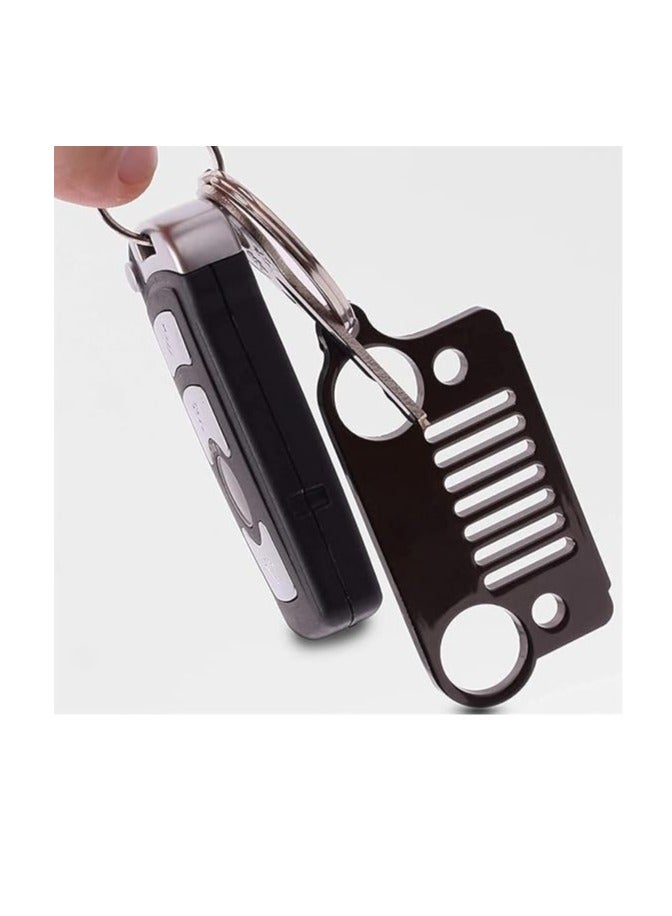 Bukela Auto Grille Key Chain, Key Chain Accessories Laser Cut 304 Stainless Steel, Key Chain Rings, Suitable For Most Car Keys Will Never Rust, Bend - Image 5