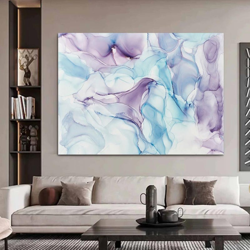 ماركتنا لوحة قماشية بتصميم الفن التجريدي مع برواز مجوف مقاس (70×50) قطعة واحدة - Image 1