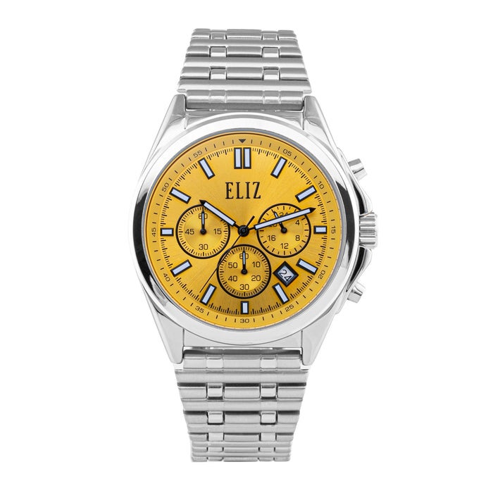 ELIZ ES8870G2SYS SS Caseback & Band Chronograph Men's Watch - Image 1