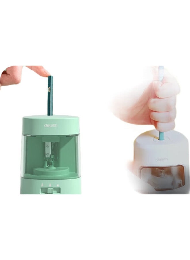 Deli Electric Pencil Sharpener With Upgraded Blade, Labor-Saving And Durable, 3 Adjustable Blade Settings, Suitable For Various Pencil Types, Student Stationery, Back-To Gift, Green - Image 2