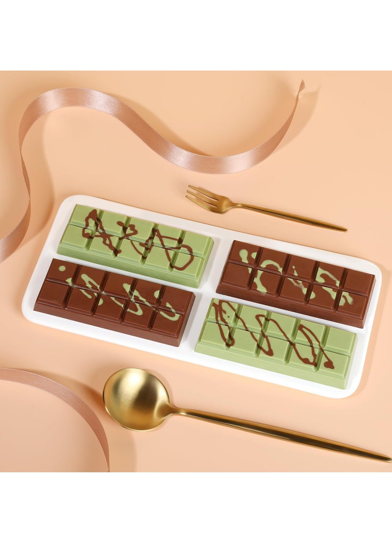 Silicone Chocolate Molds, Rectangle Chocolate Bar Sweet Molds, Mini Silicone Molds, Silicone Bakeware Wax Melt Molds, Non-Stick and BPA Free for Hard Candy, Chocolate, Gummy, Caramel, Ganache, Ice Cub