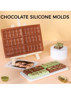 Beauenty Silicone Chocolate Molds, Rectangle Chocolate Bar Sweet Molds, Mini Silicone Molds, Silicone Bakeware Wax Melt Molds, Non-Stick and BPA Free for Hard Candy, Chocolate, Gummy, Caramel, Ganache, Ice Cub  - Image 5