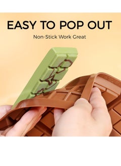 Beauenty Silicone Chocolate Molds, Rectangle Chocolate Bar Sweet Molds, Mini Silicone Molds, Silicone Bakeware Wax Melt Molds, Non-Stick and BPA Free for Hard Candy, Chocolate, Gummy, Caramel, Ganache, Ice Cub  - Image 3
