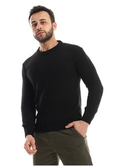 Andora Long Sleeves Plain Black Knitted Pullover  - Image 2