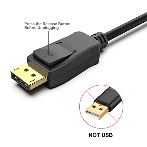 BENFEI [VESA Certified DisplayPort to DisplayPort 3 Meter Cable, DP to DP Male to Male Cable, Supports 4K@60Hz, 2K@165Hz Compatible for Lenovo, Dell, HP, ASUS and More - Image 4