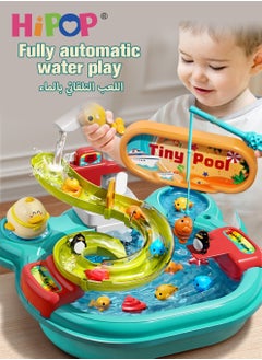 HIPOP Kitchen Playset Toys with Water Slide and Recycled Water,Kitchen Pretend Play Toys for Boy and Girls  - Image 2