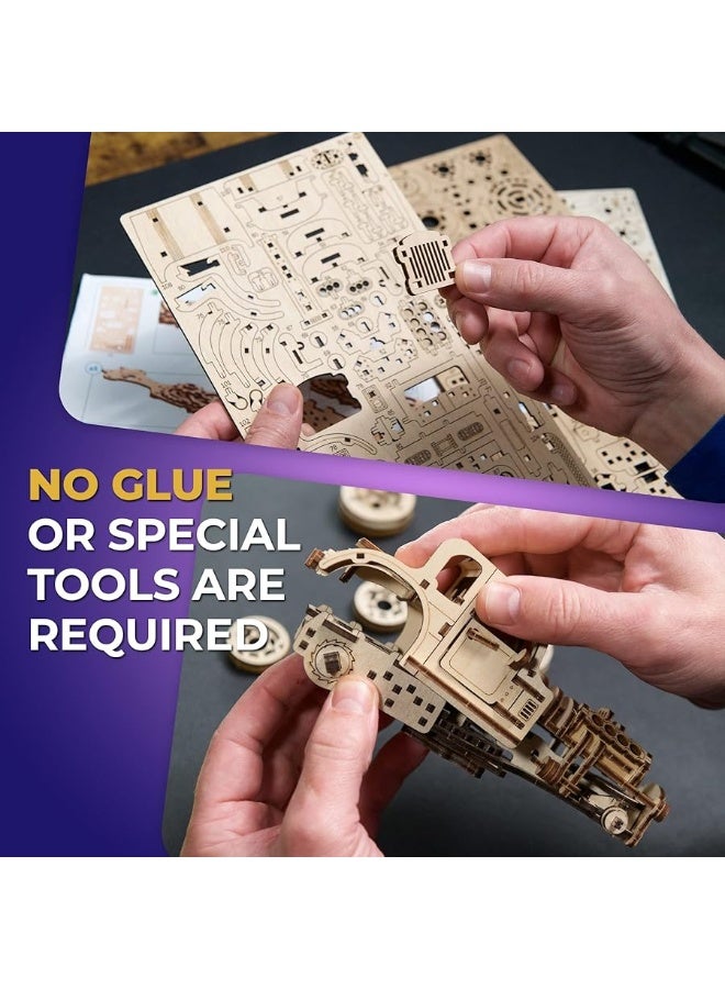 UGEARS نموذج سيارة UGEARS ثلاثي الأبعاد - سيارة هوت رود الفأر الغاضب بمحركات مزدوجة مبتكرة - ألغاز خشبية ثلاثية الأبعاد للبالغين والعائلة بأكملها - نماذج سيارات هوت رود بمقياس واقعي للبناء - مجموعات نماذج الألغاز ثلاثية الأبعاد - Image 5