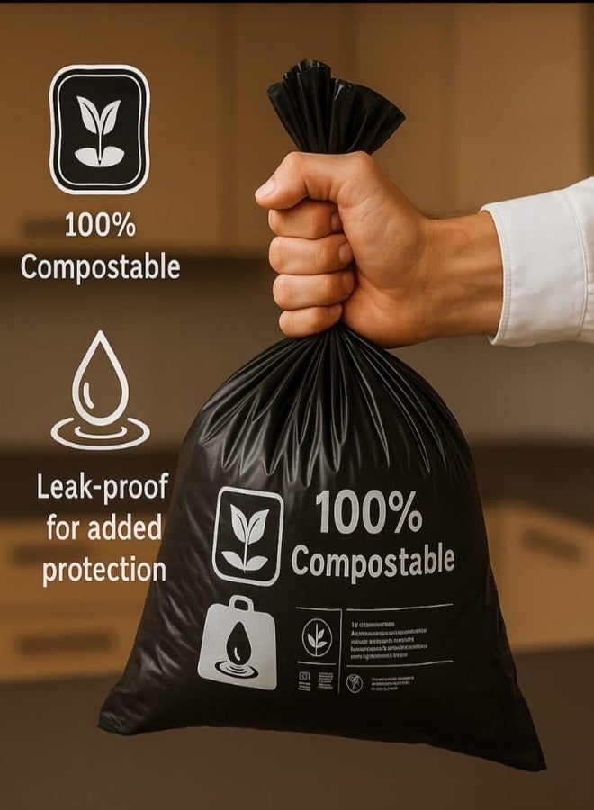 ZIPOUCH Compostable Garbage Covers Medium Size 19x21 Inches | 75 Bags (5 Packs of 15) | Dustbin Covers, Bin Bag, Garbage Bag Medium Size, Trash Bags, Eco Friendly Waste Bags - Image 5