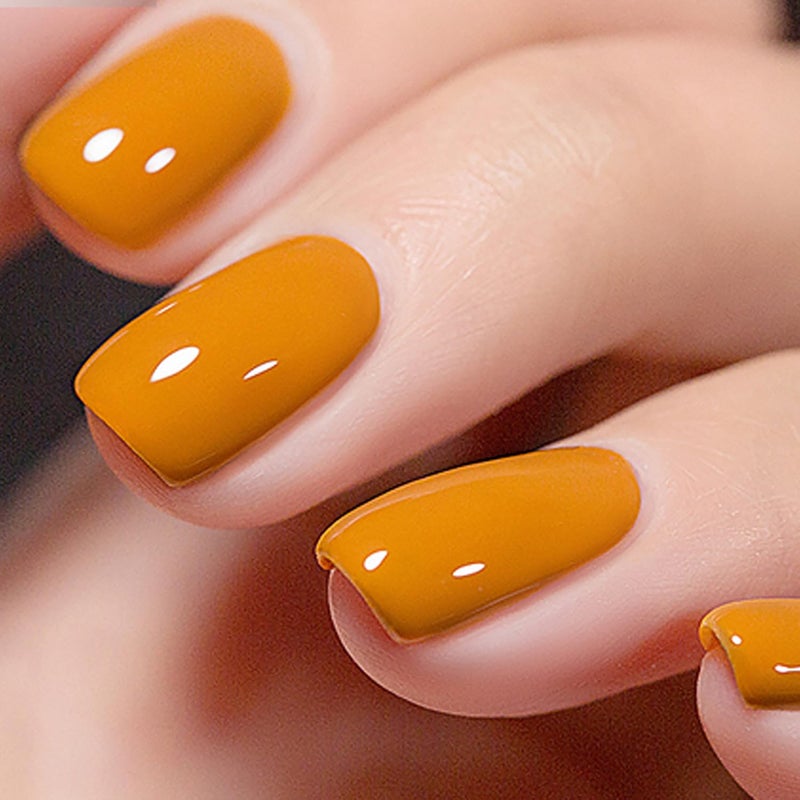 Vishine Gel Nail Polish 15ml Fall Autumn Yellow Color Soak Off UV LED LongLasting Nail Gel Polish Nail Art Home DIY Manicure Nail Salon Varnish 924