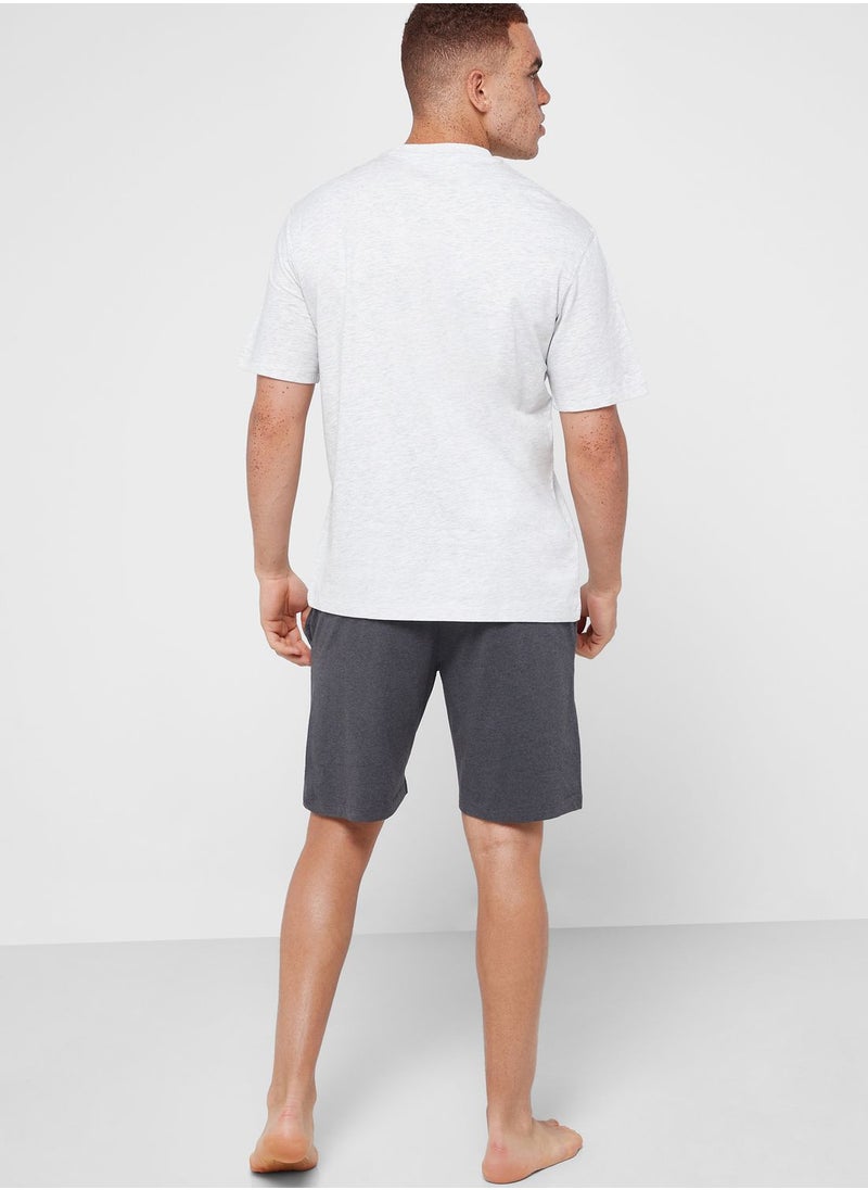 Mango Man - Crew Neck T-Shirt & Shorts Set - Image 1