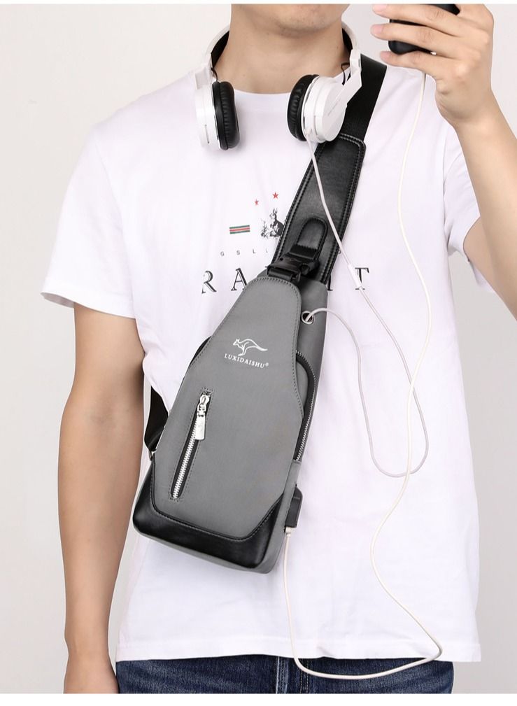 DubaiGallery Men Multifunctional Waterproof Password Anti-theft Chest Bag