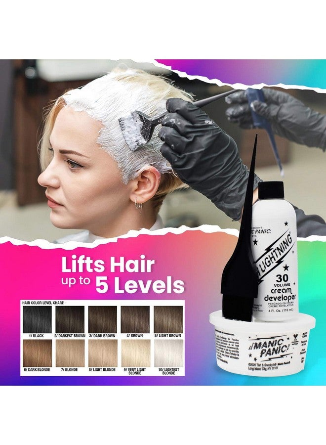 Manic Panic Flash Lightning Hair Bleach Kit 30 Volume Developer + Bleach Powder Hair Lightener Lifting Up To Five Levels Vegan And Cruelty Free (2 Pack) - Image 5