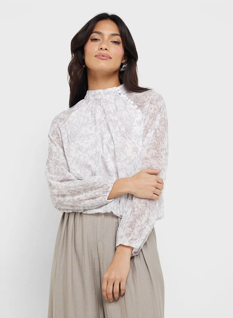 ايلا بلوزة بطبعة زهور