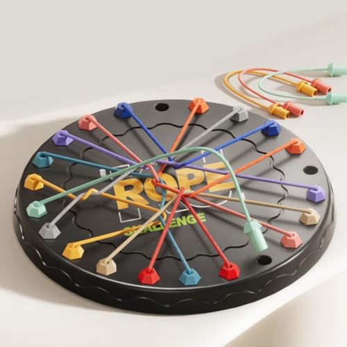 Mashes Rope Untangling Puzzle Game,Twisted Rope Puzzle for Kids & Adults,Family Travel Party Games with Multi-Level Challenges, Educational Strategy Board Game for Parties - Image 3