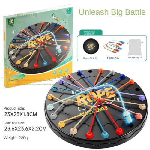 Mashes Rope Untangling Puzzle Game,Twisted Rope Puzzle for Kids & Adults,Family Travel Party Games with Multi-Level Challenges, Educational Strategy Board Game for Parties - Image 4