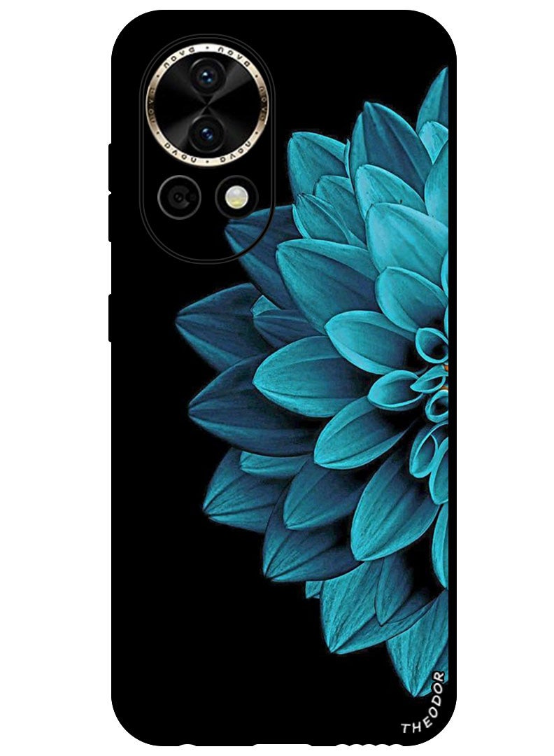 Theodor Protective Case Anti Scratch Shock Proof Bumper Cover For Huawei Nova 12 Blue Flower - Image 1