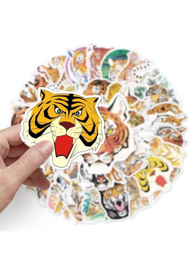 Ash & Roh Cute Cartoon Stickers for Kids, 50 Pcs Cute Stickers for Water Bottles - Cute Stickers Pack Gift for Kids Teen Birthday Party (Tiger) - Image 3