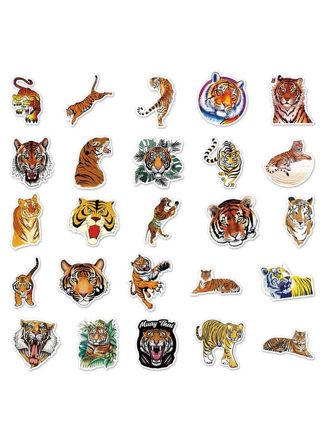 Ash & Roh Cute Cartoon Stickers for Kids, 50 Pcs Cute Stickers for Water Bottles - Cute Stickers Pack Gift for Kids Teen Birthday Party (Tiger) - Image 4