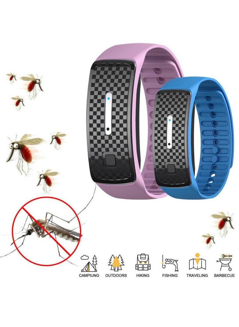 إيفرين سوار معصم إلكتروني بموجة بيونيك لشحن الصيف مضاد للبعوض ومكافحة الآفات للأطفال سوار طارد البعوض بالموجات فوق الصوتية (وردي) - Image 2