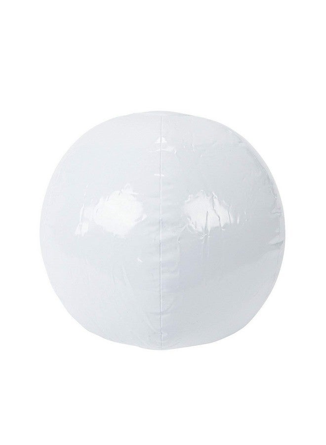 Fun Express White 11" Inflatable Beach Ball - Toys - 12 Pieces - Image 1