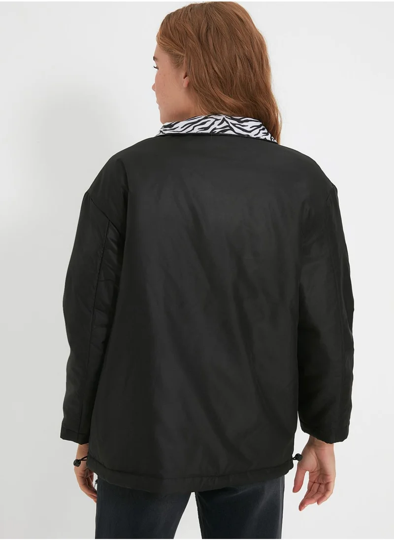trendyol Oversized Zip Detail Coat