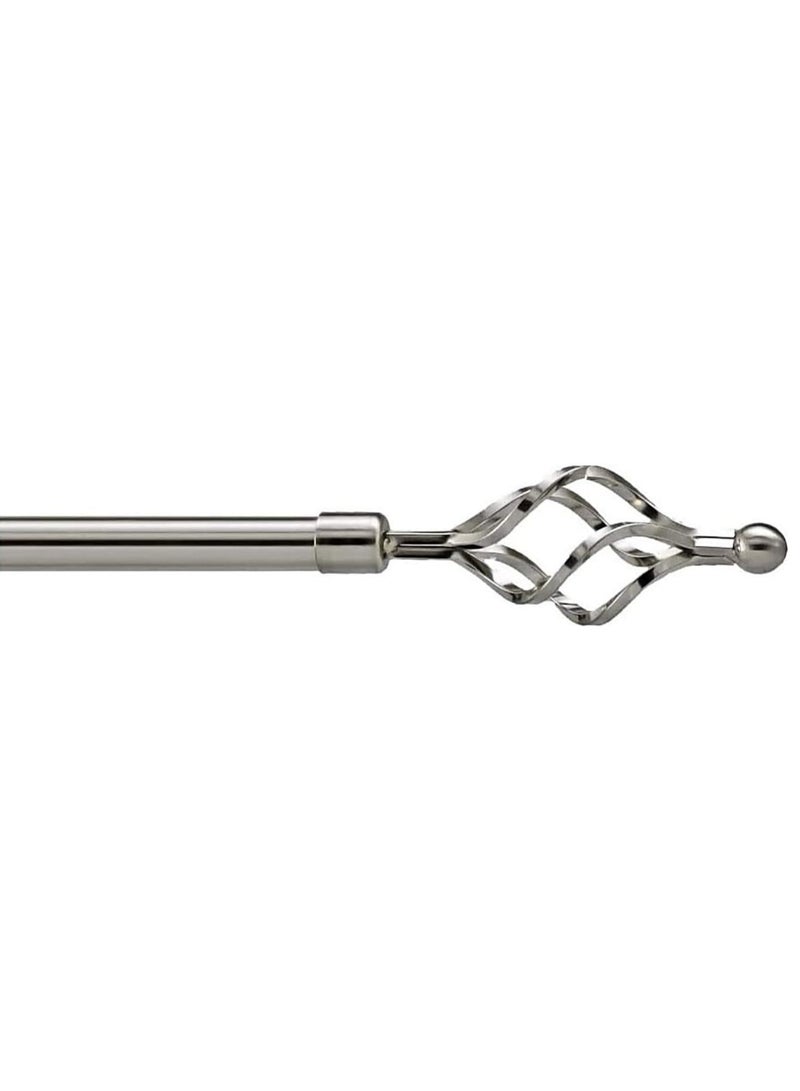 DubaiGallery Roman Pole Style Extendable Curtain Rod, Metal Single Rod Window Treatment Rod Drapery Rod - Image 2