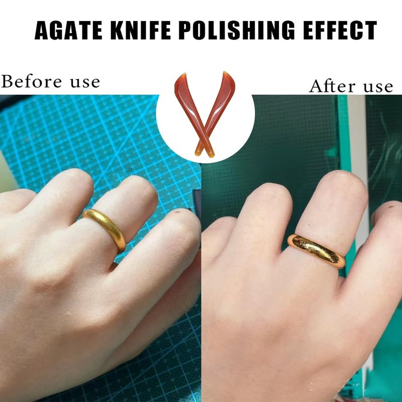DOGNNAK Professional Agate Knife Burnisher Hand Jewelry Polishing Tool Gold Silver Polishing Tools Hand Jewelry - Image 5