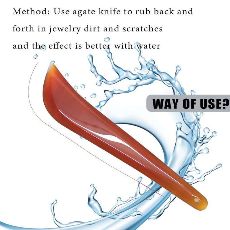 DOGNNAK Professional Agate Knife Burnisher Hand Jewelry Polishing Tool Gold Silver Polishing Tools Hand Jewelry - Image 3