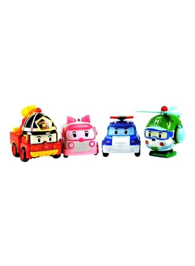 NIBEMINENT 4-Piece Robocar Police Korea Robot Car Transformation Toys - Image 1