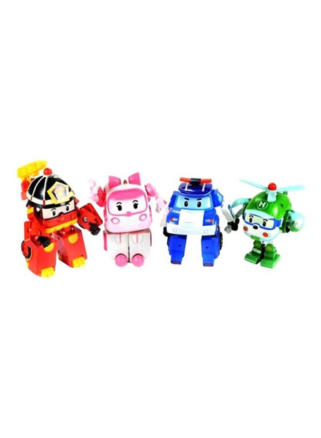 NIBEMINENT 4-Piece Robocar Police Korea Robot Car Transformation Toys - Image 2