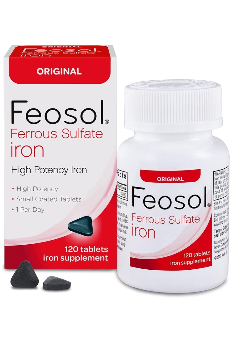 Feosol Ferrous Sulfate Iron High Potency 120 Tablets - Image 1