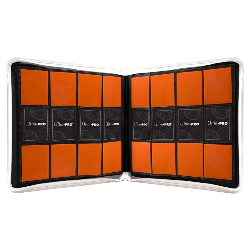 Ultra PRO - Vivid 12-Pocket Zippered PRO-Binder: White - Protect 480 Standard Size Cards In Side Loading Pockets, Protect Valuable Sports Cards & Collectible Trading Cards - Image 3