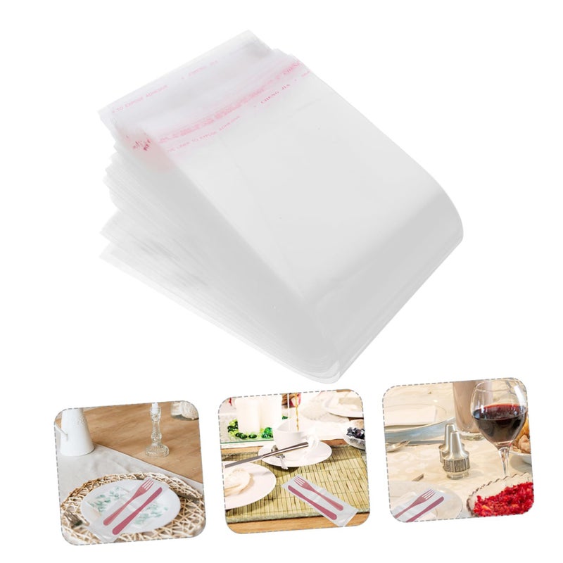 100 Pcs Cutlery Bags Tableware Sleeves Forks Spoons Chopsticks Lightweight Easy Store - Image 4
