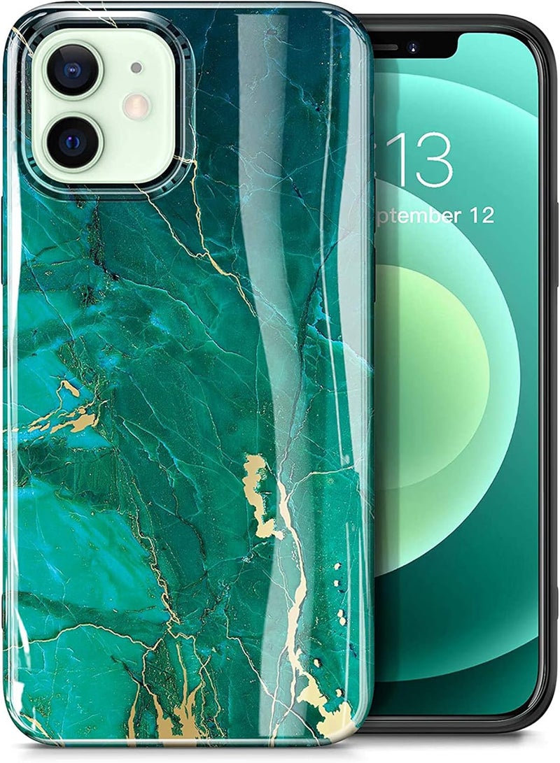 KASTWAVE Series Of Protective Cases Are Compatible With For Iphone 12 Pro 6.1”2020 / Compatible With For Iphone 12 6.1”2020, Thin Glossy Soft Marble Shock-Proof And Scratch-Proof Mobile Phone Case - Image 1