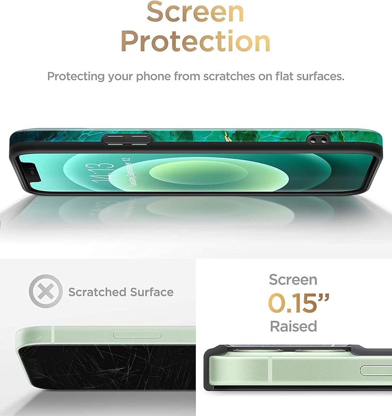 KASTWAVE Series Of Protective Cases Are Compatible With For Iphone 12 Pro 6.1”2020 / Compatible With For Iphone 12 6.1”2020, Thin Glossy Soft Marble Shock-Proof And Scratch-Proof Mobile Phone Case - Image 4