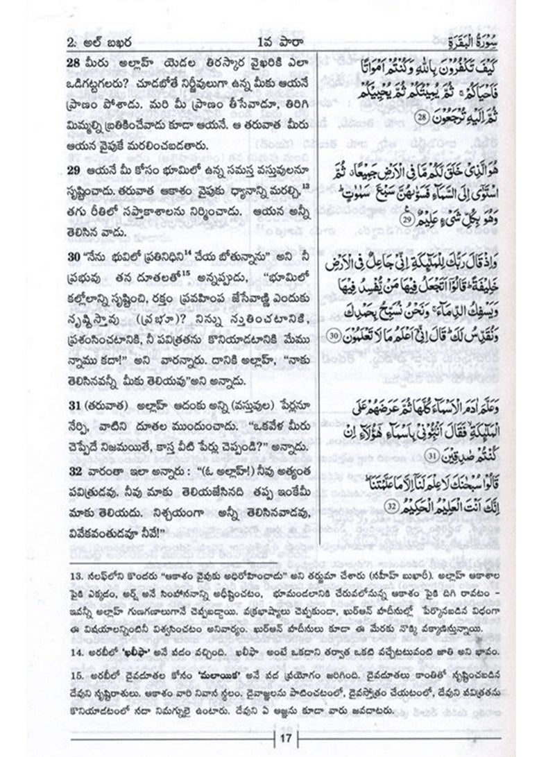 Interpretation of the meanings of the Holy Quran in the Telugu language 17*24 - Image 3